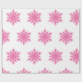 Papier Cadeau Flèche de neige rose (Plat)
