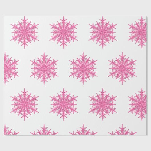 Papier Cadeau Flèche de neige rose (Plat)