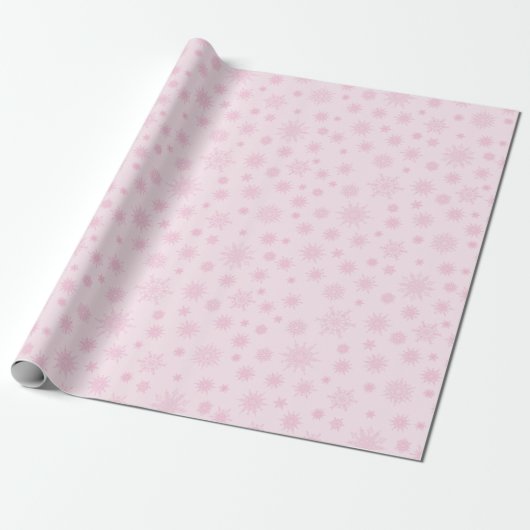 Papier Cadeau Flèche de neige rose (Déroulé)