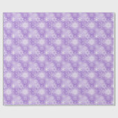 Papier Cadeau Flèche de neige violette et blanche (Plat)
