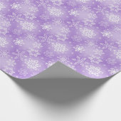 Papier Cadeau Flèche de neige violette et blanche (Coin)