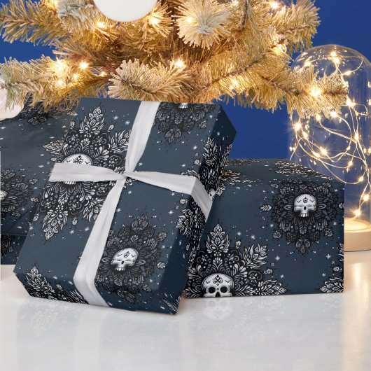 Papier Cadeau Flèche-neige crâne (Vacances)