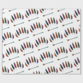 Papier Cadeau flèche & plumes (Plat)