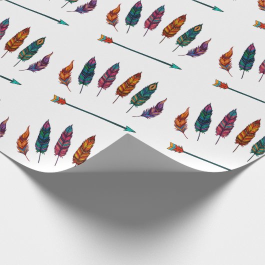 Papier Cadeau flèche & plumes (Coin)