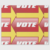 Papier Cadeau Flèche rouge en gras Signer campagne électorale Vo (Plat)