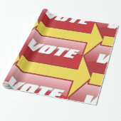 Papier Cadeau Flèche rouge en gras Signer campagne électorale Vo (Déroulé)