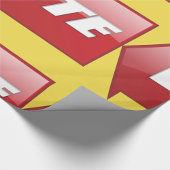 Papier Cadeau Flèche rouge en gras Signer campagne électorale Vo