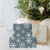 Papier Cadeau Flèches blanches Bleues à Noël Arrière - plan