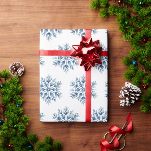 Papier Cadeau Flèches blanches d'hiver (Cadeau de vacances)