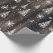 Papier Cadeau Flèches blanches en bois rustique (Coin)