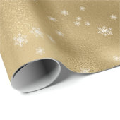 Papier Cadeau Flèches blanches en or (Coin rond)