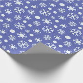 Papier Cadeau Flèches blanches Noël bleu clair moderne (Coin)