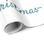 Papier Cadeau Flèches blanches sur bleu (Coin rond)