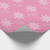 Papier Cadeau Flèches blanches sur rose (Coin)