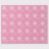 Papier Cadeau Flèches blanches sur rose (Plat)