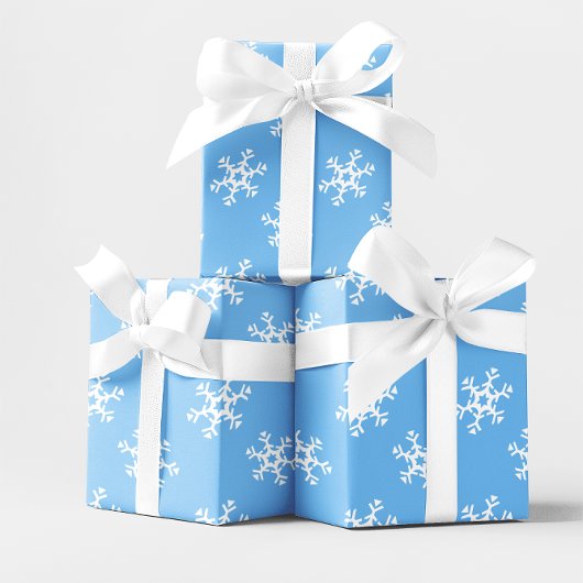 Papier Cadeau Flèches bleues et blanches