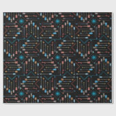 Papier Cadeau Flèches Boho et Sun V11 ID748 (Plat)