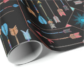 Papier Cadeau Flèches Boho et Sun V11 ID748 (Coin rond)
