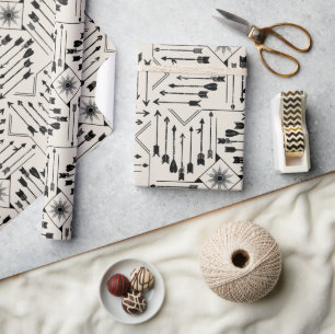 Papier Cadeau Flèches Boho et Sun V12 ID748