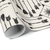 Papier Cadeau Flèches Boho et Sun V12 ID748 (Coin rond)