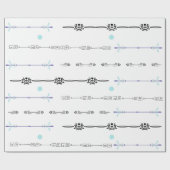 Papier Cadeau Flèches Cercles Bordures (Plat)