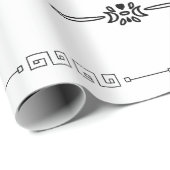 Papier Cadeau Flèches Cercles Bordures (Coin rond)