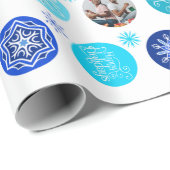 Papier Cadeau Flèches de neige (Coin rond)