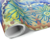 Papier Cadeau Flèches de neige aquarelle Art (Coin rond)