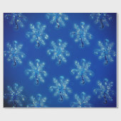 Papier Cadeau Flèches de neige bleu aquarelle (Plat)