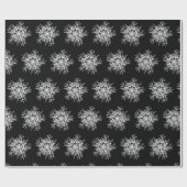 Papier Cadeau Flèches de neige cristallines (Plat)