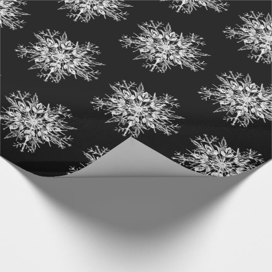 Papier Cadeau Flèches de neige cristallines (Coin)