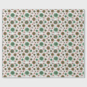 Papier Cadeau Flèches de neige de Noël modernes (Plat)