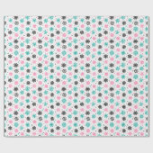 Papier Cadeau Flèches de neige rétro (Plat)