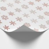 Papier Cadeau Flèches de neige rose pâle à motif (Coin)