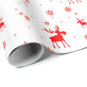 Papier Cadeau Flèches de neige simples et modernes (Coin rond)