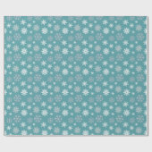 Papier Cadeau Flèches de neige Turquoise Motif bleu (Plat)