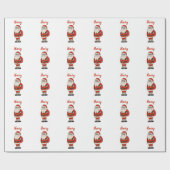 Papier Cadeau Flèches de Noël du Père Noël sur mesure (Plat)