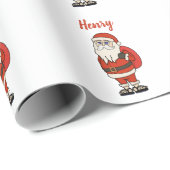 Papier Cadeau Flèches de Noël du Père Noël sur mesure (Coin rond)