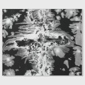 Papier Cadeau Flèches de peinture noir + blanc (Plat)