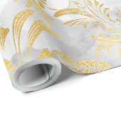 Papier Cadeau Flèches d'or (Coin rond)