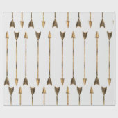 Papier Cadeau Flèches d'or de regard en métal (Plat)