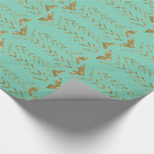 Papier Cadeau Flèches en bon état d'aquarelle d'or (Coin)