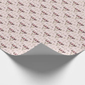 Papier Cadeau Flèches et crâne Boho, motif aquarelle. (Coin)