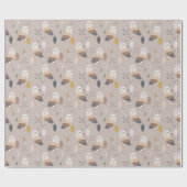 Papier Cadeau Flèches et plumes de hiboux de grange (Plat)