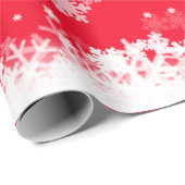 Papier Cadeau Flèches modernes de Noël rouge (Coin rond)