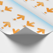 Papier Cadeau Flèches Orange (Coin)