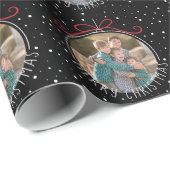 Papier Cadeau Flèches rondes Photo Noël (Coin rond)