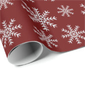 Papier Cadeau Flèches rouges et blanches (Coin rond)