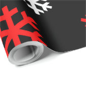Papier Cadeau Flèches rouges et blanches (Coin rond)