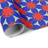 Papier Cadeau Flèches rouges et bleues (Coin rond)